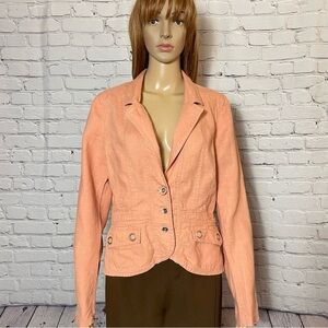 Divided Linen Coral Jacket Size 12